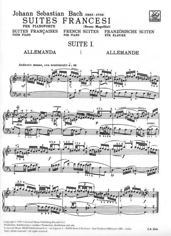 6 Suites Francesi Bwv 812 - 817